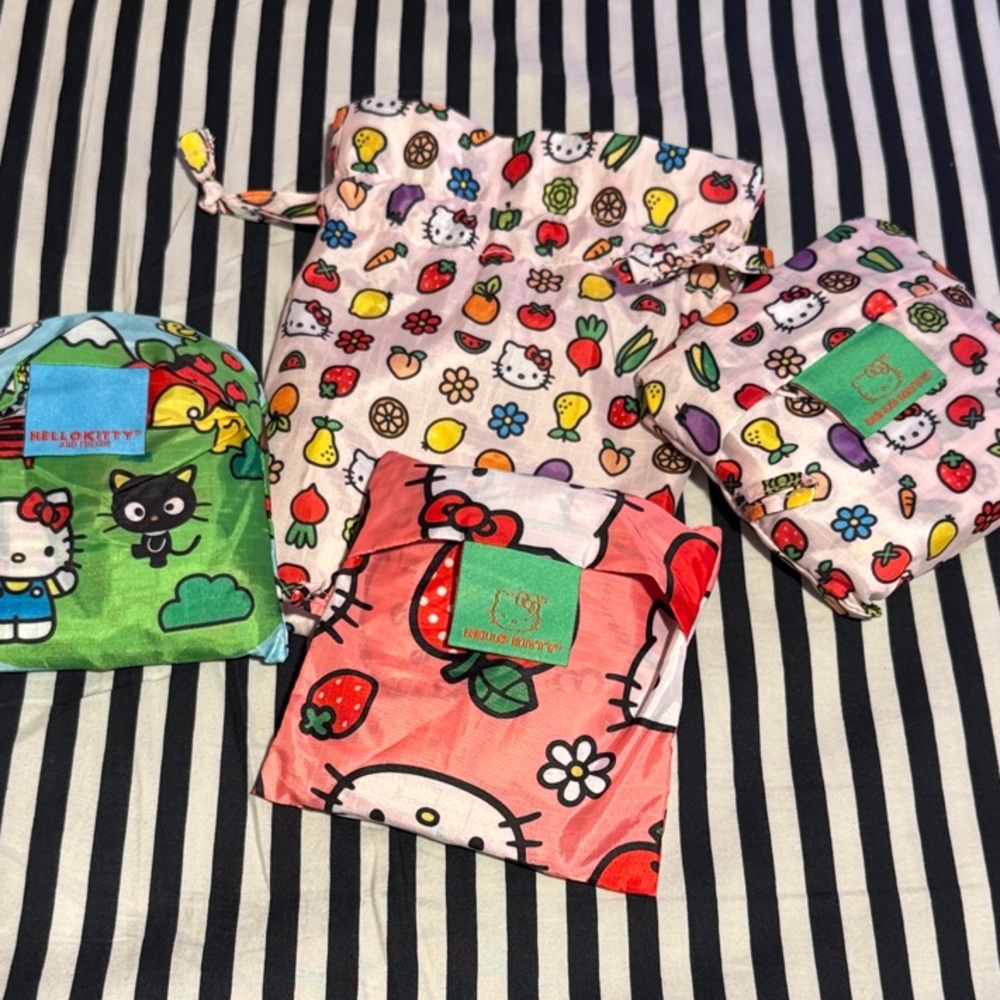 Hello Kitty Baggu Standard Set - EUC - comes with all pouches